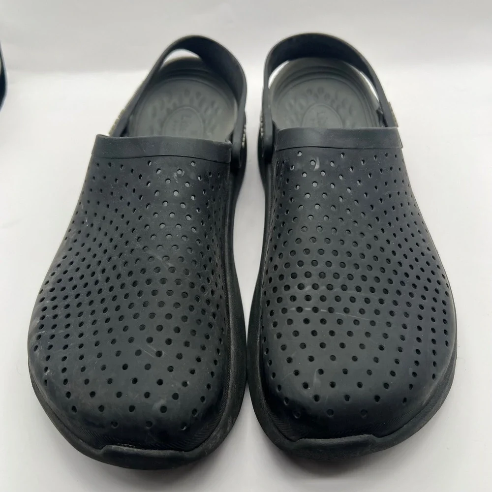 Crocs LiteRide Clog Mens 12 Black Comfort Slip On Shoes Water Boat Beach shoes